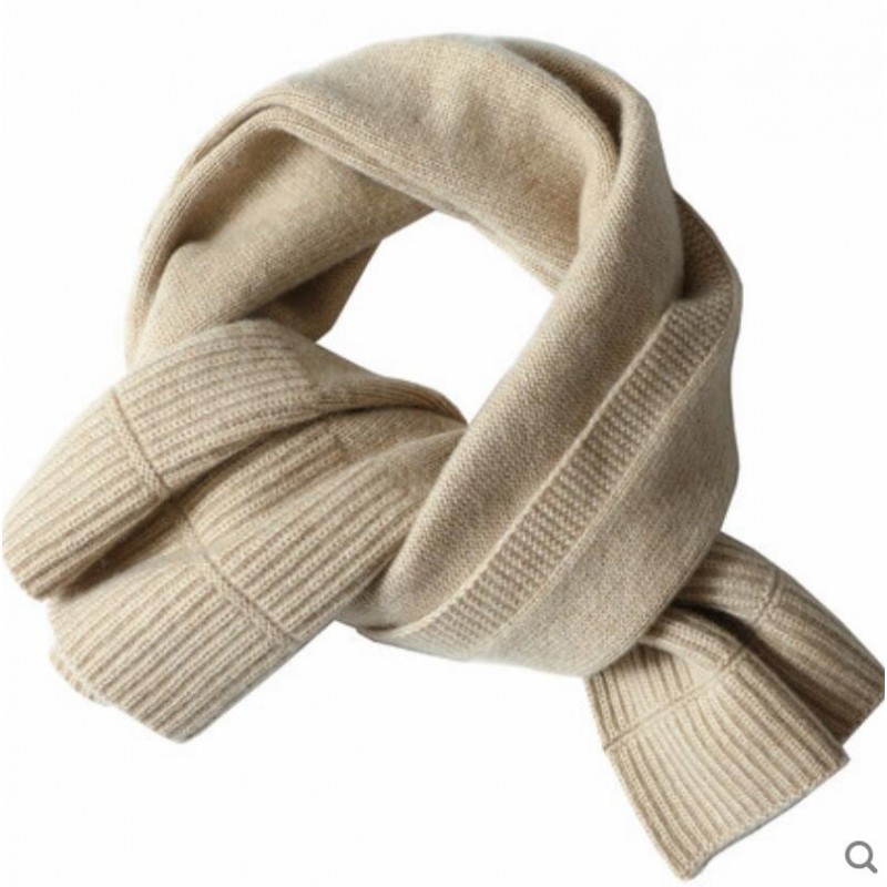 100%Cashmere Scarf Women Men Solid Color Warm Winter Scarfs Red